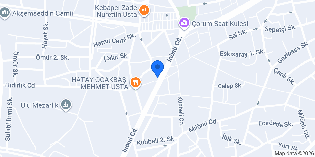 Yapı Kredi - Çorum Şubesi konumu