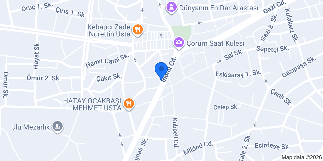 TEB Çorum Şubesi konumu