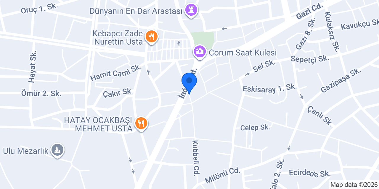 Tatlıcı Ali Usta Merkez Şube konumu