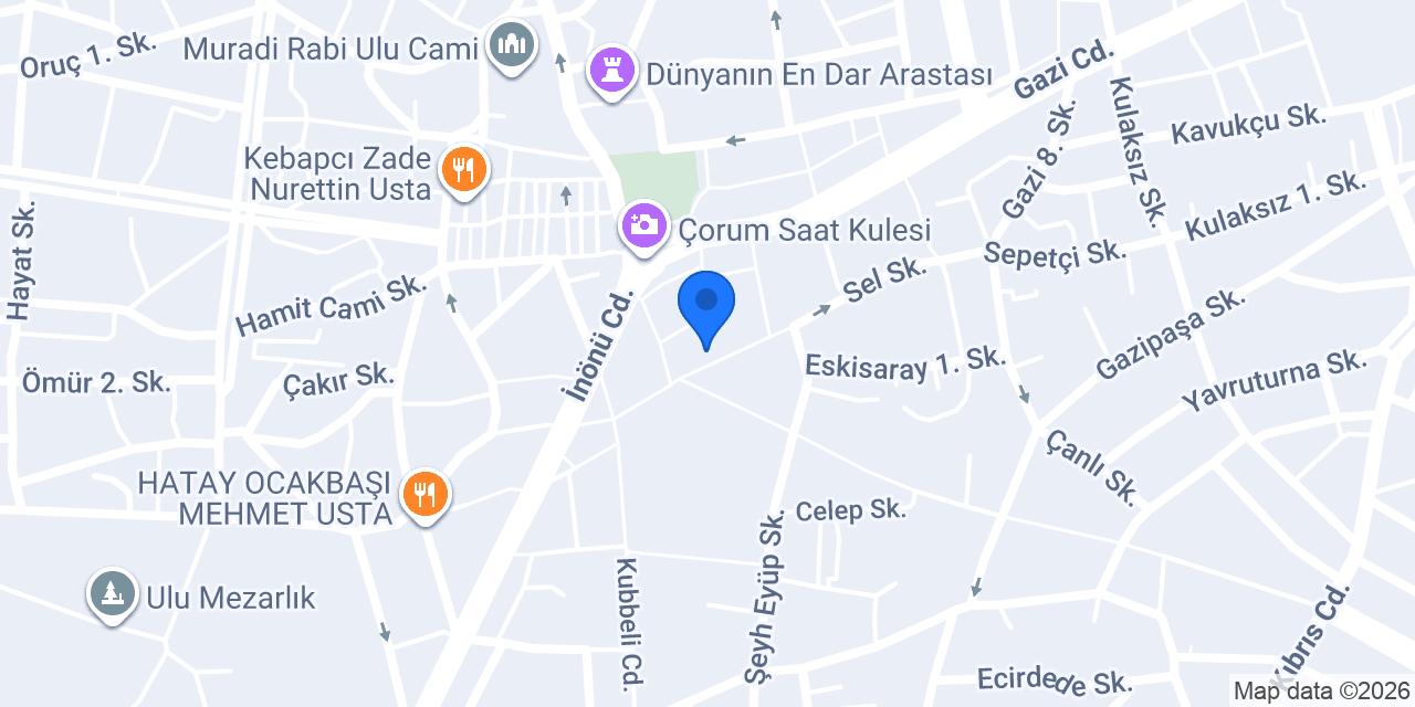 Celnes Çanta konumu