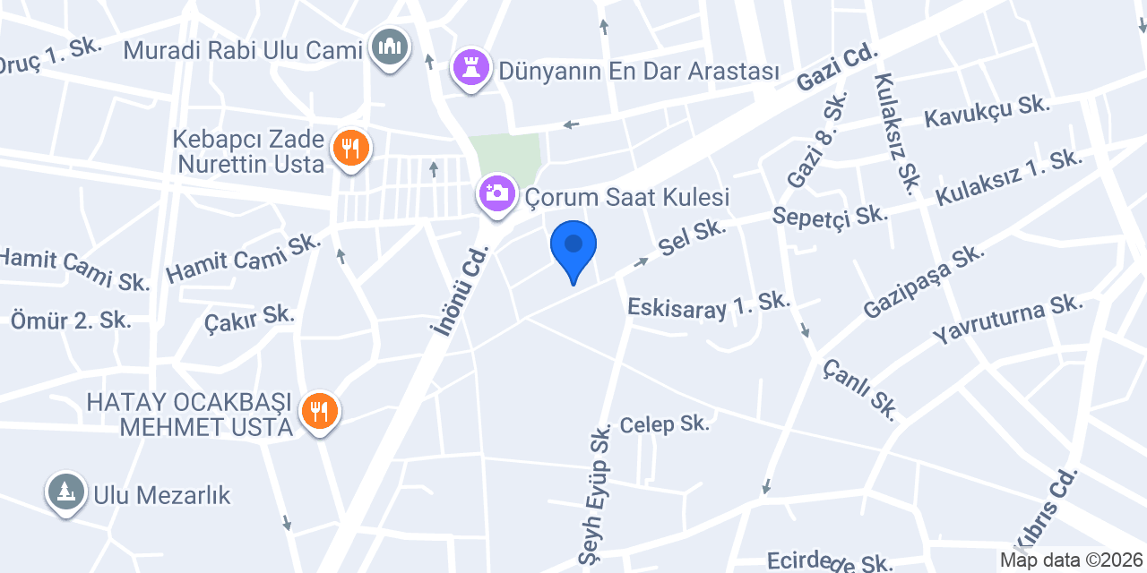 Hitit Gümüş | Çorum konumu