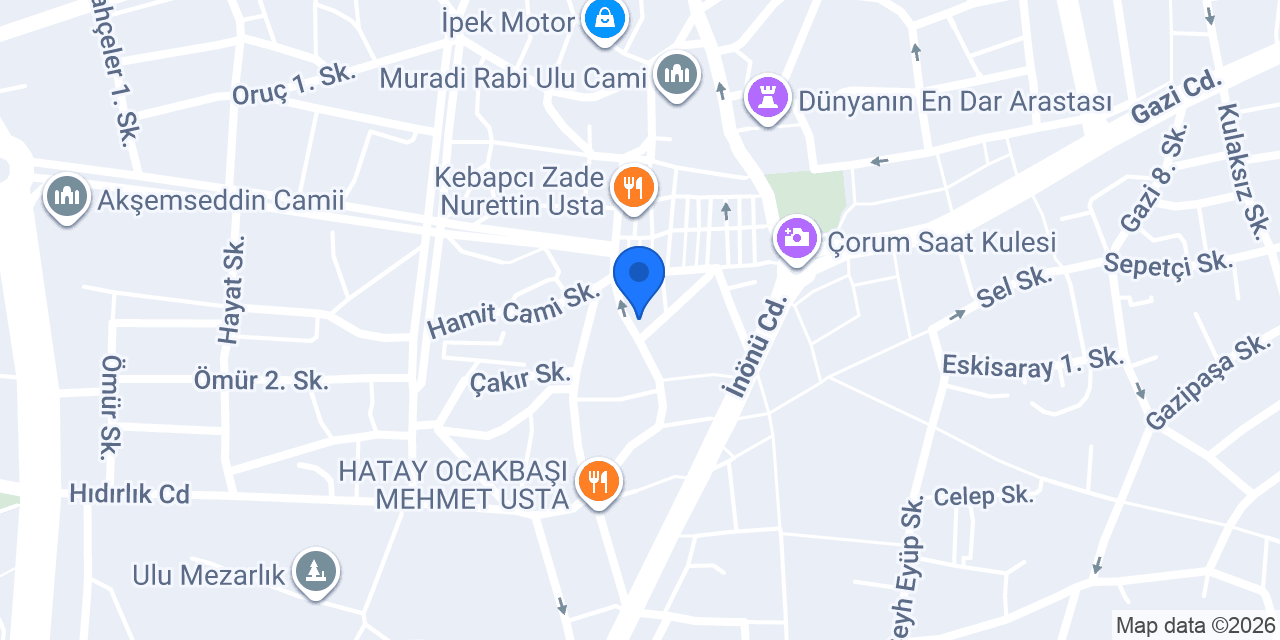 ÇORUM KAROT HF YAPI konumu