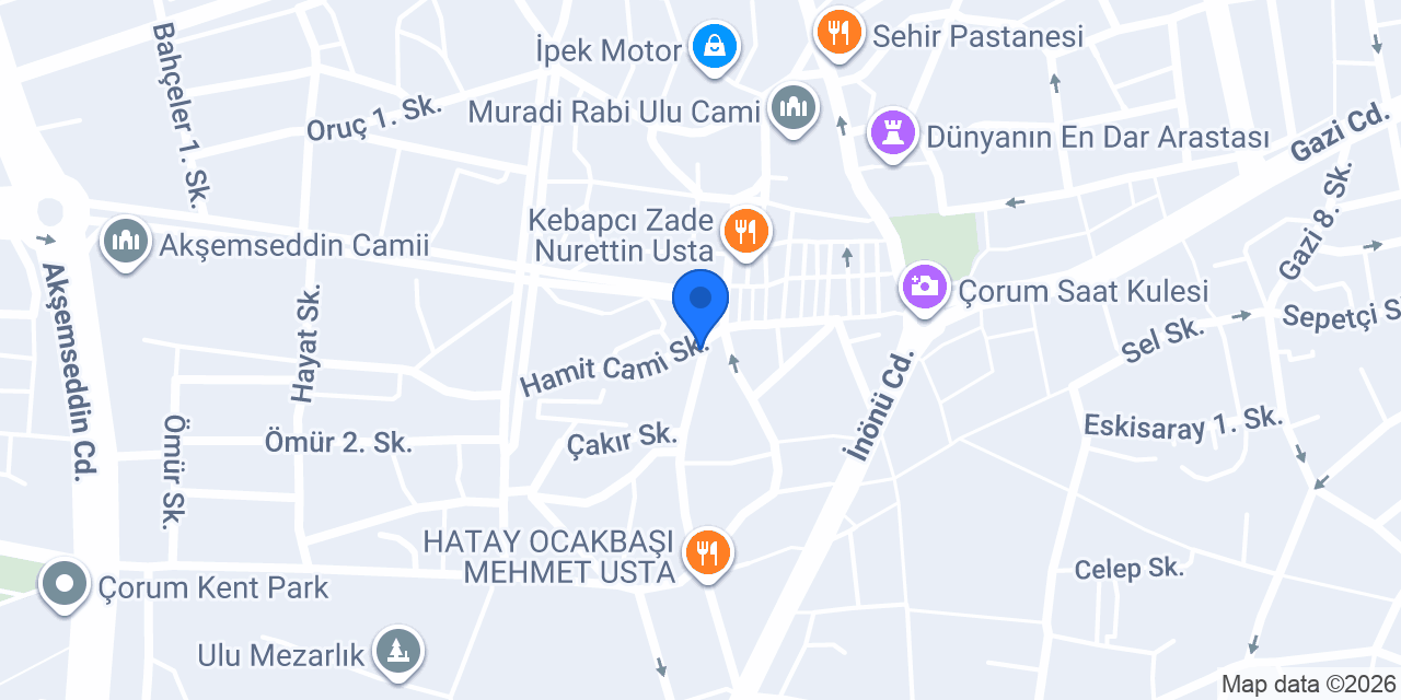 Hitit Elektrik Çorum konumu