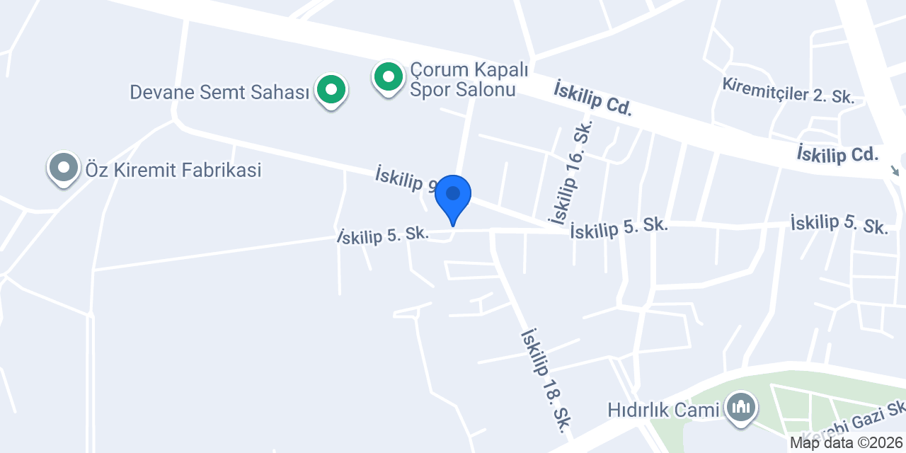 İskilip İlçe Milli Eğitim Müdürlüğü konumu