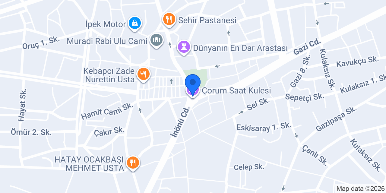 Çorum masaj salonu konumu