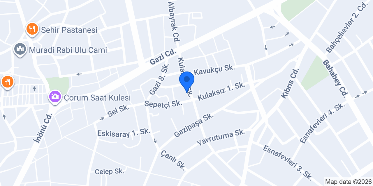 Bilgi Çağı Kitap Kırtasiye konumu