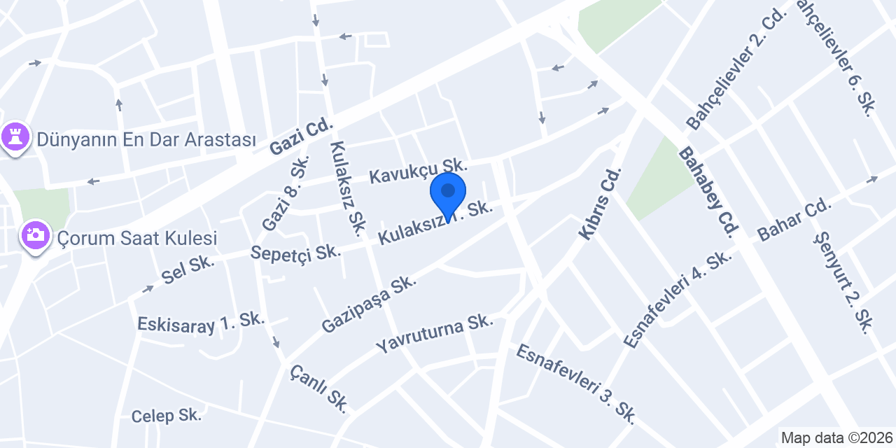 Çorum Değişim Koleji konumu