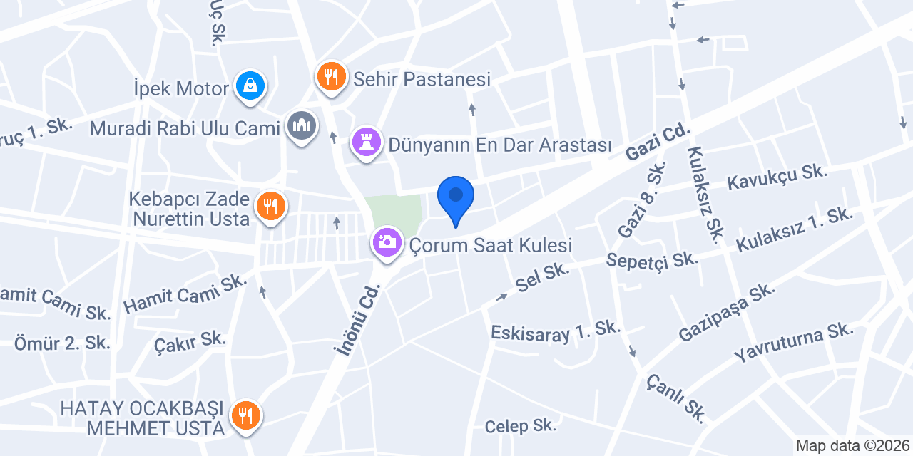 Çorum Tabip Odası konumu