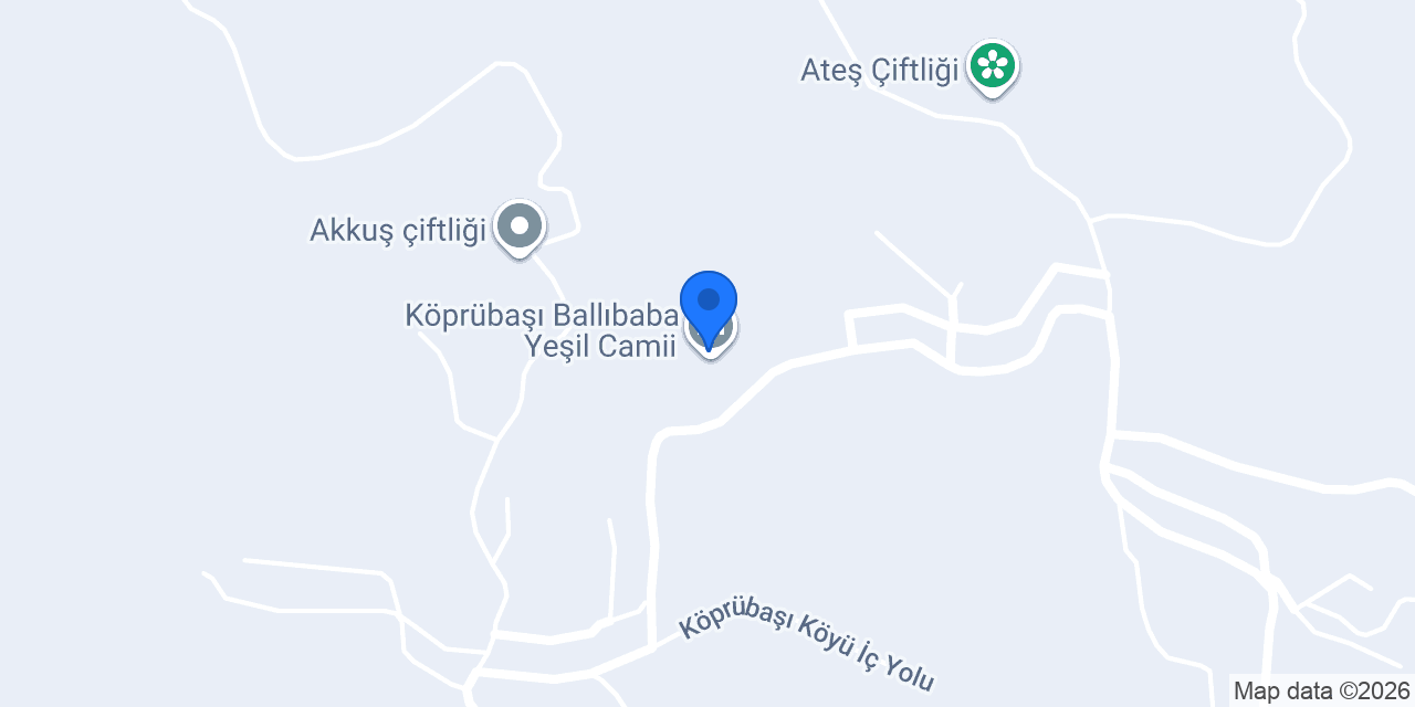 Köprübaşı Ballıbaba Yeşil Camii konumu