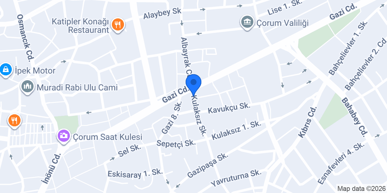 Diş Hekimi Öznur Yetgin konumu