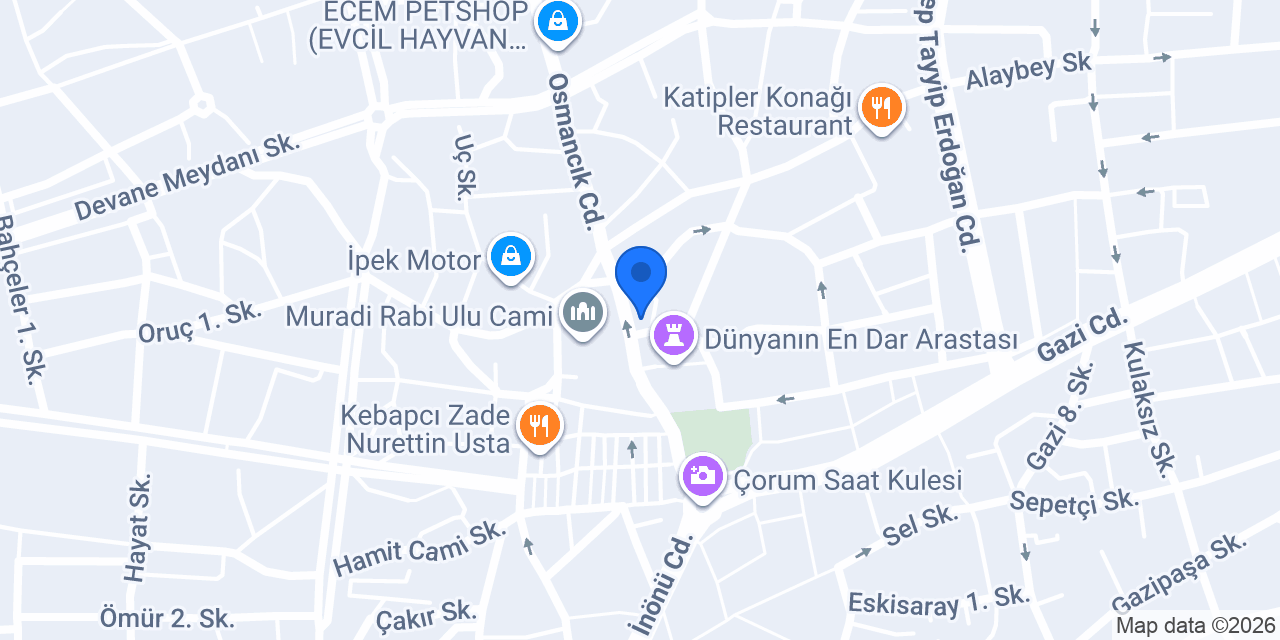 Asil Tur - Çorum Şubesi konumu