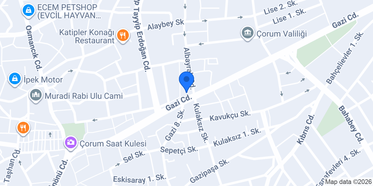 ODAK OPTİK konumu