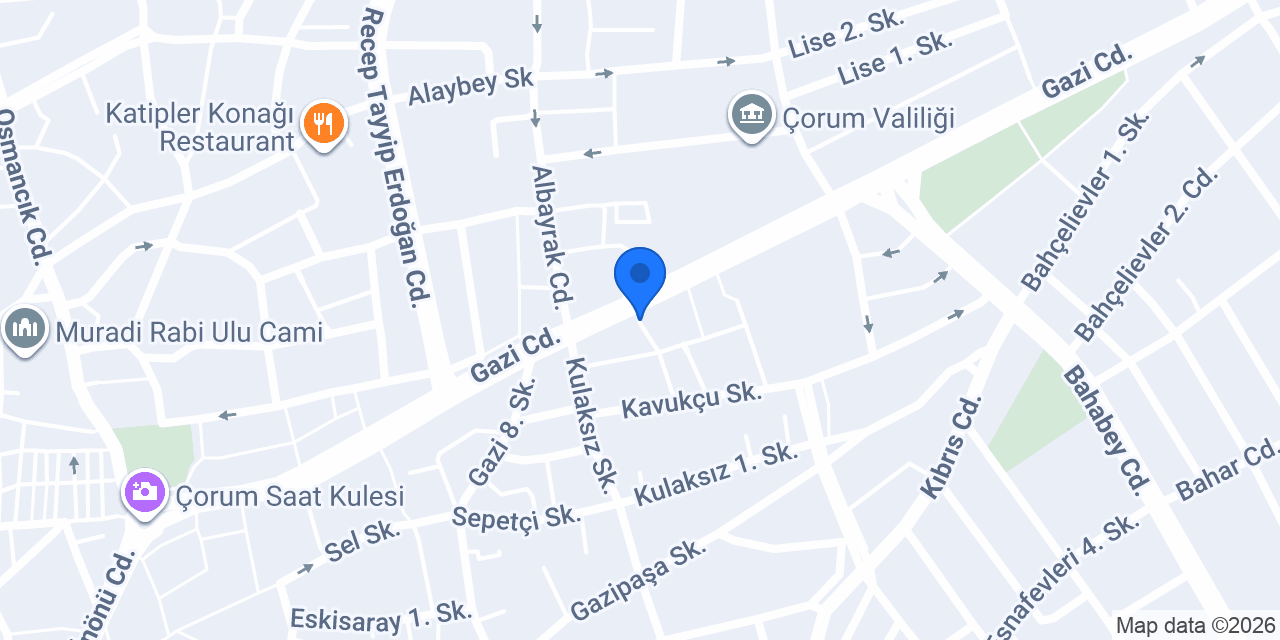 Diş Hekimi Tuğrul Şahin konumu