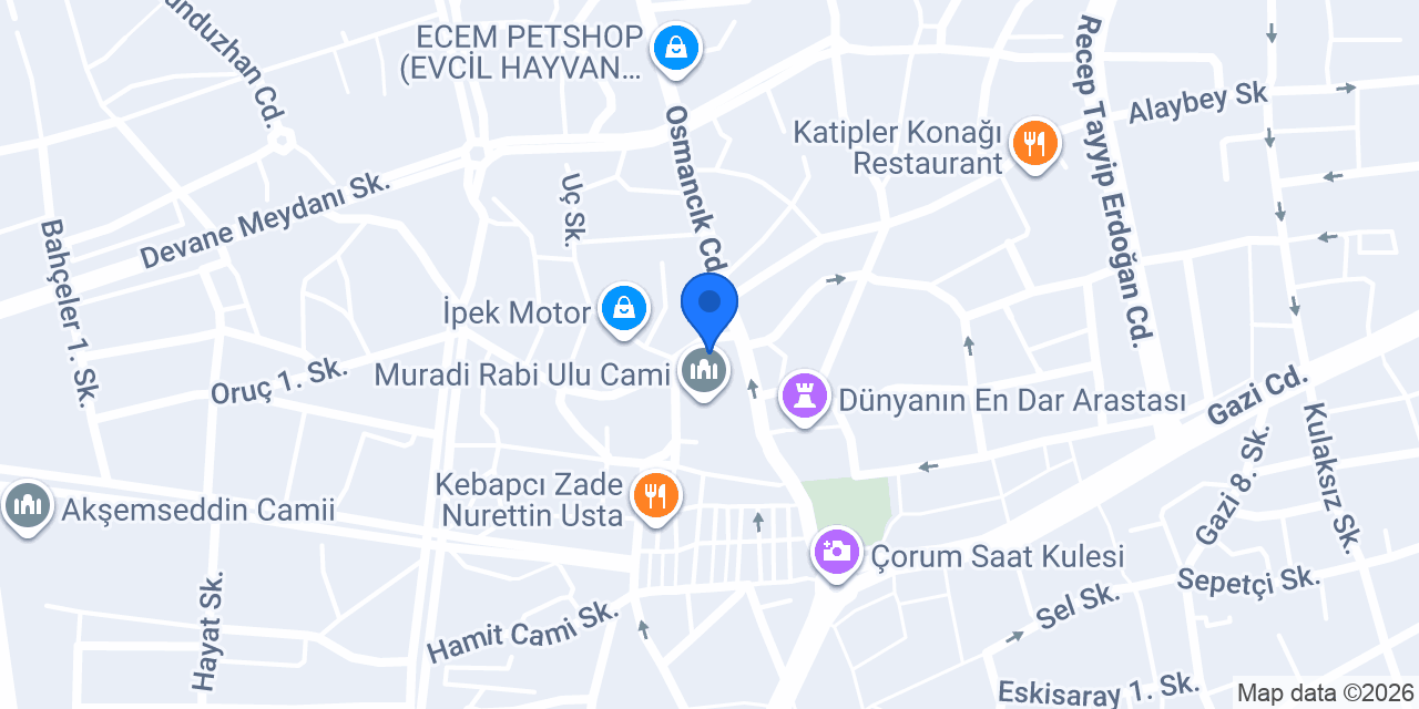 Çorum Evyapemlak konumu