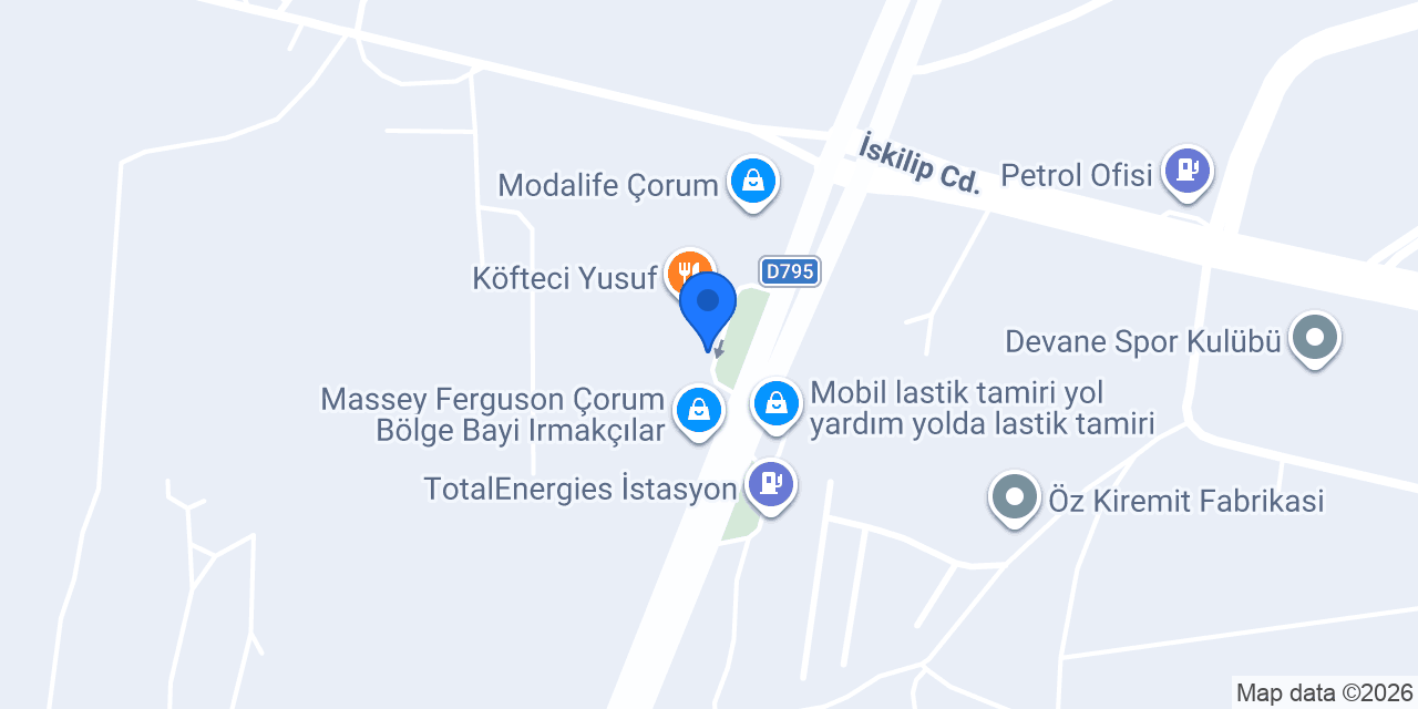 Çitlekçi | Çorum Şubesi konumu