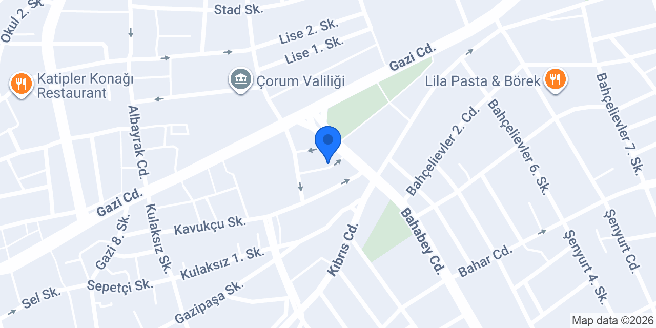 Korikos Tantuni Çorum konumu