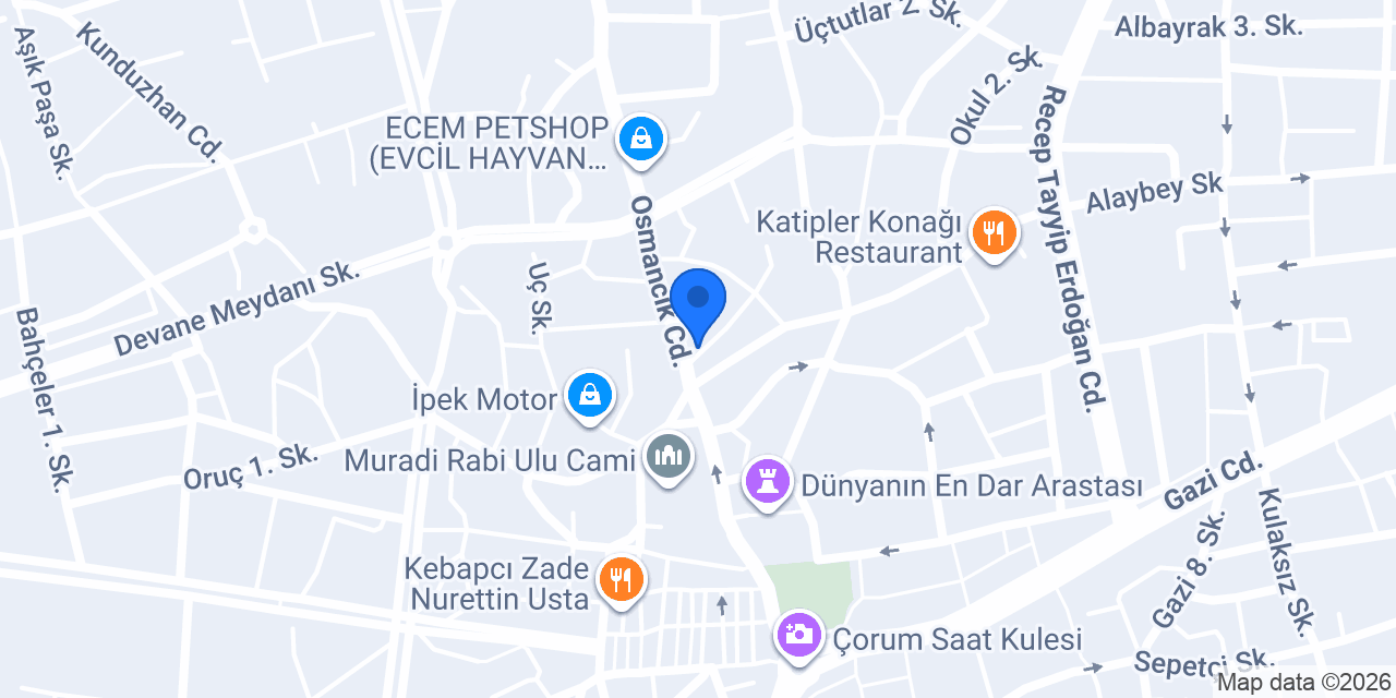 Avukat EGE AYGÜN ÇORUM konumu