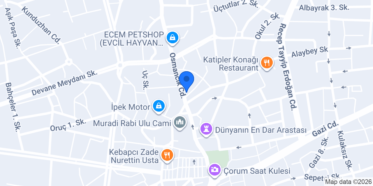 Çorum Mekanik Doğalgaz Mühendislik konumu