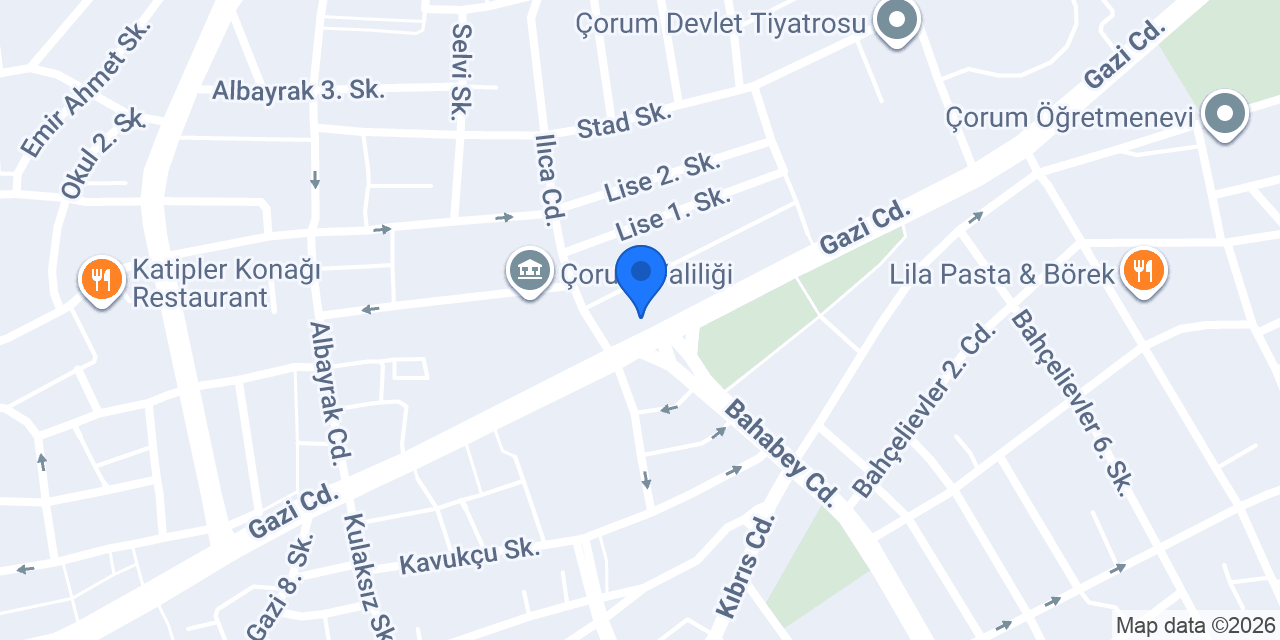 Koza Çorba Cadde Şube konumu