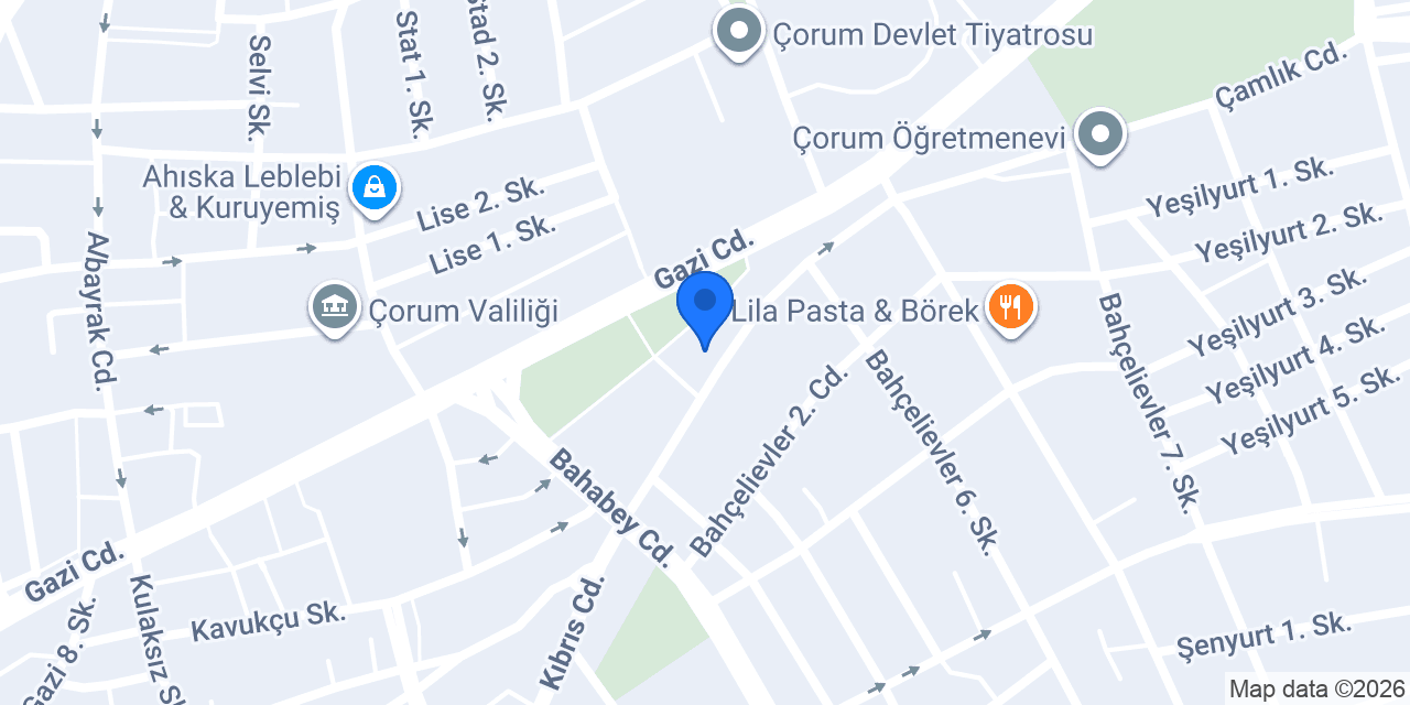Çorum Yeşim naıls konumu
