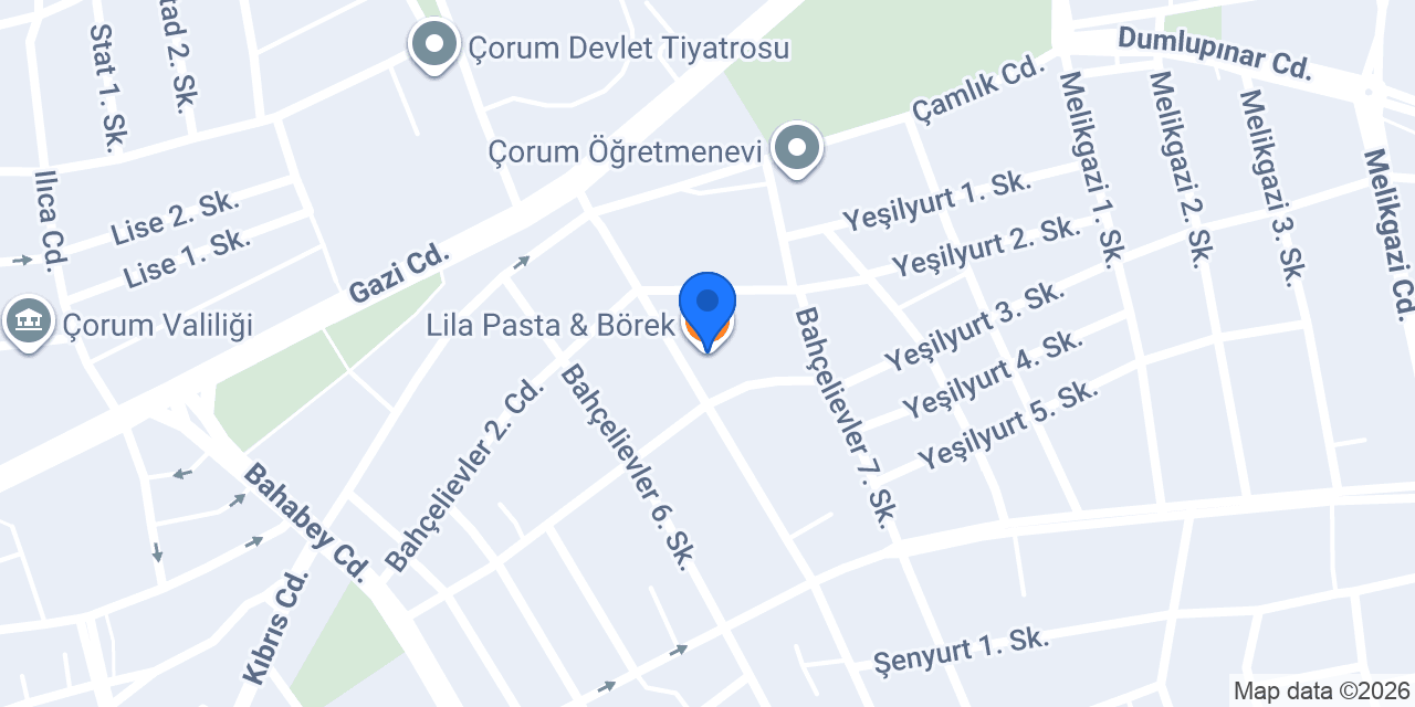Lila Pasta & Börek konumu