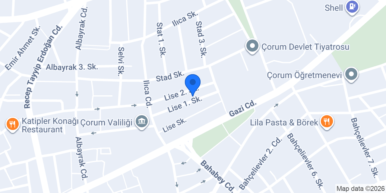 Kuaför Milano Çorum konumu
