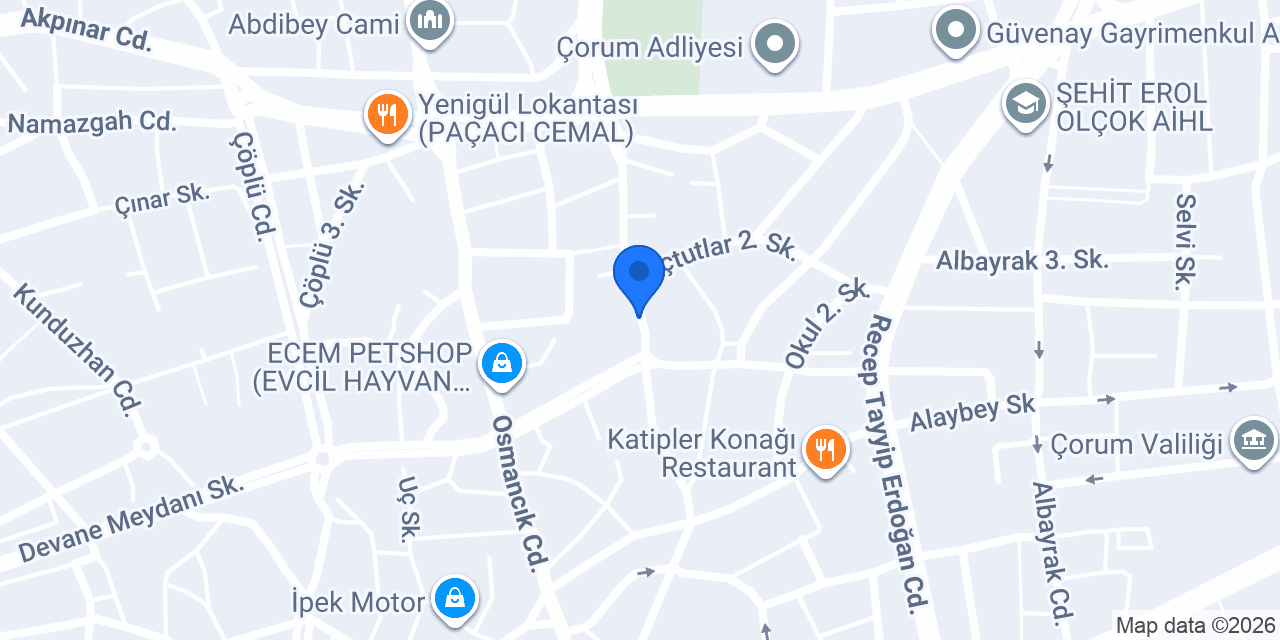 Çorum Oto Anahtarcı - Ferhat Usta konumu