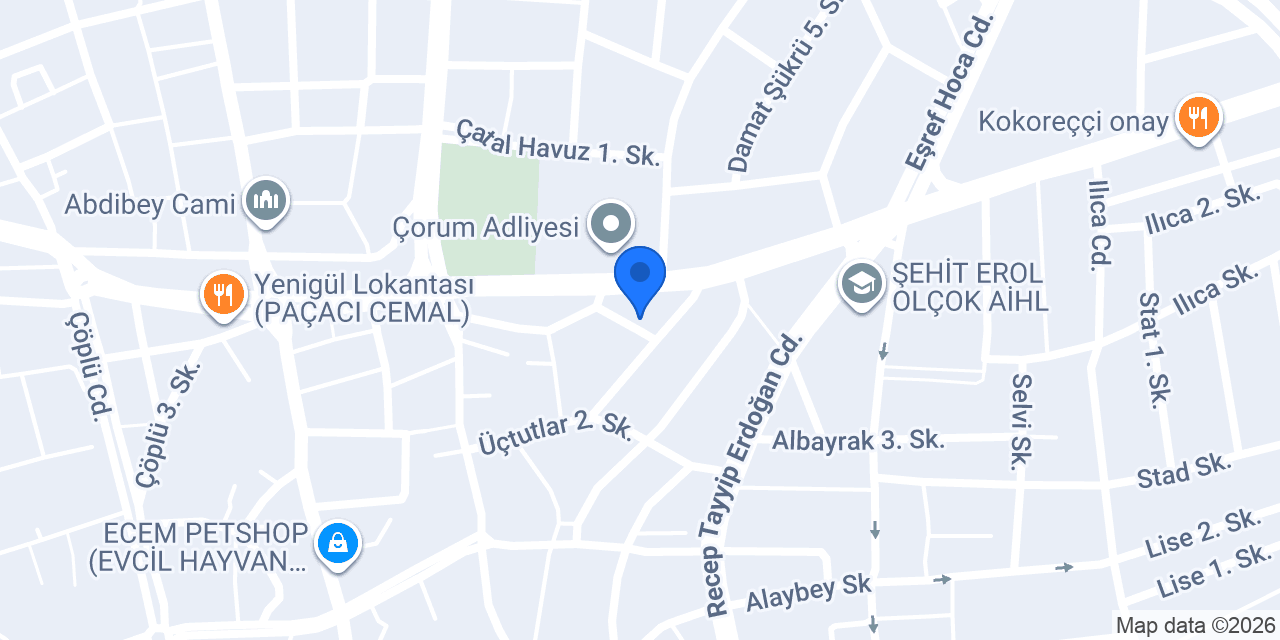 ÇORUM ARABULUCULUK MERKEZİ konumu