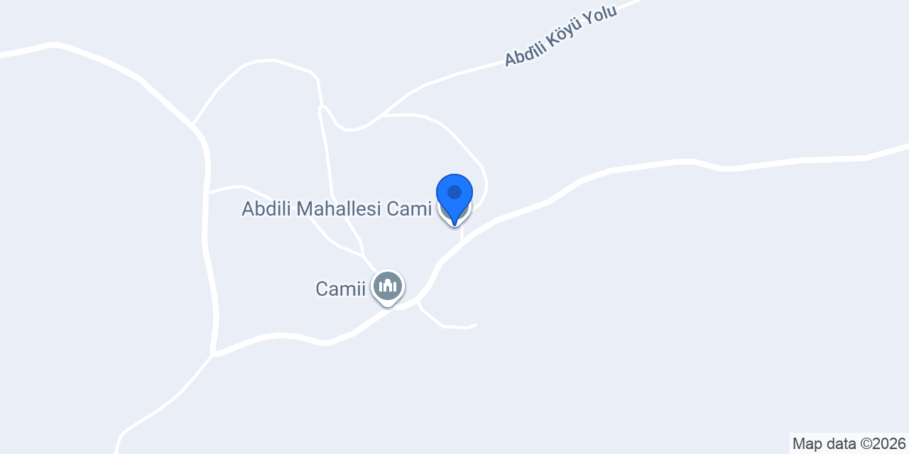 Abdili Mahallesi Cami konumu