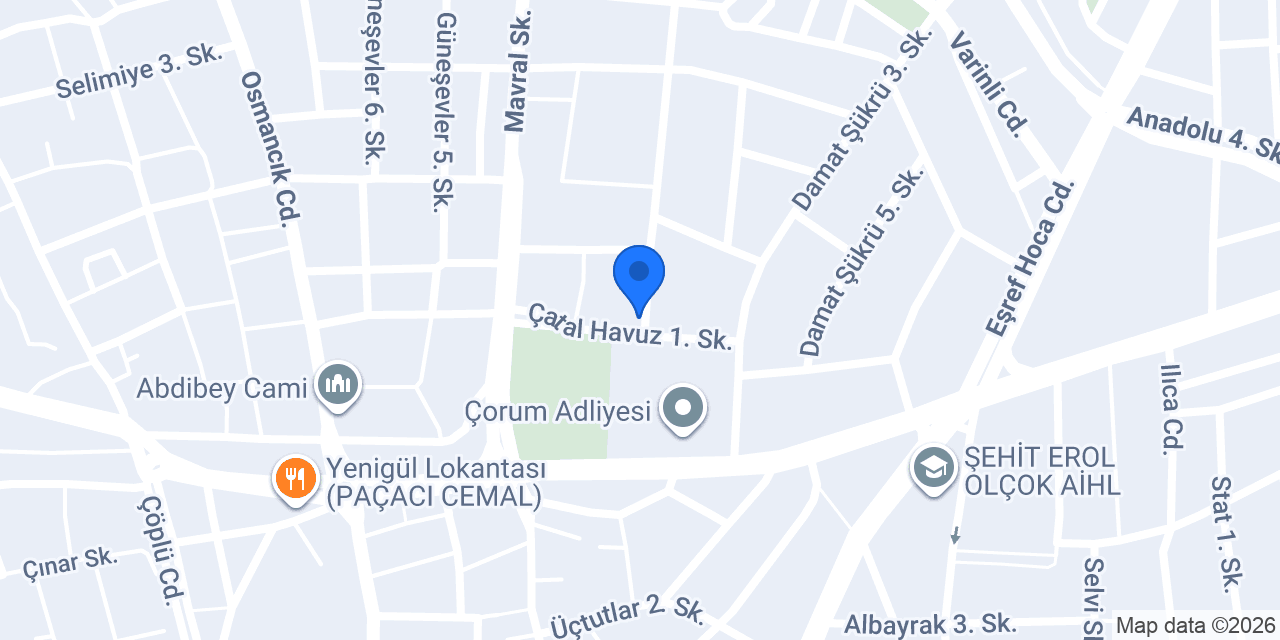 ÇORUM Avukat ENES MANTI konumu