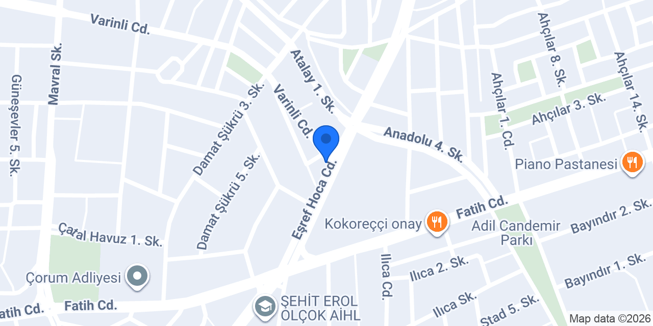 ÇORUM 7-24 ANADOLU TAKSİ konumu