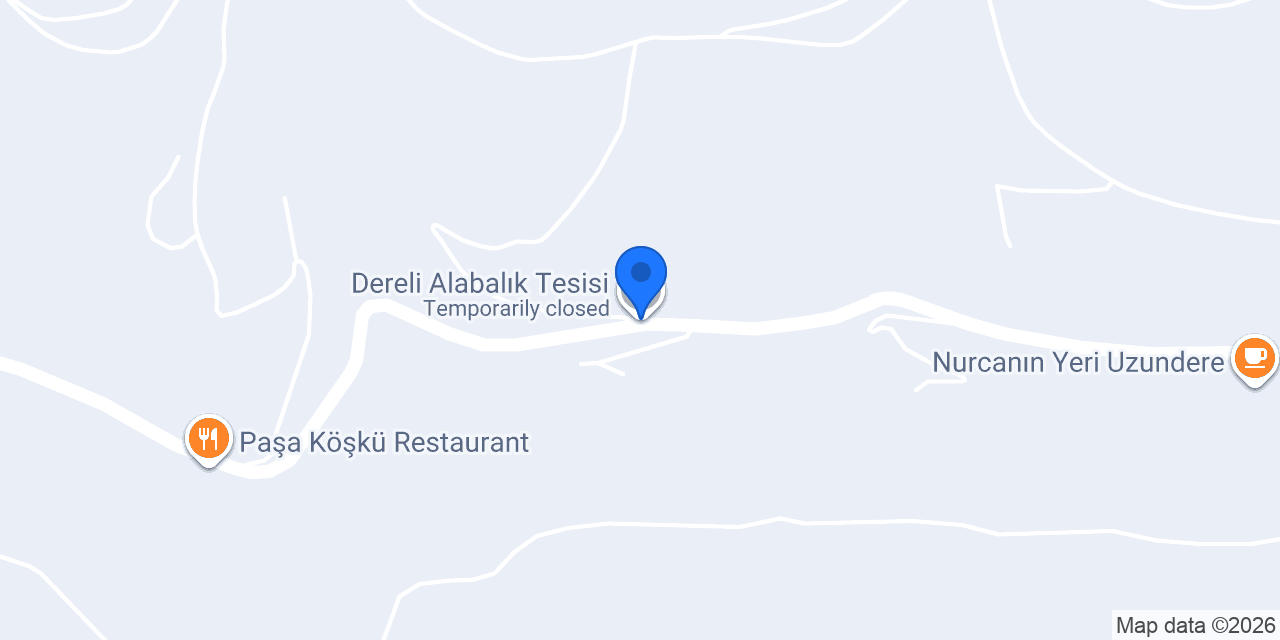 Dereli Alabalık Tesisi konumu