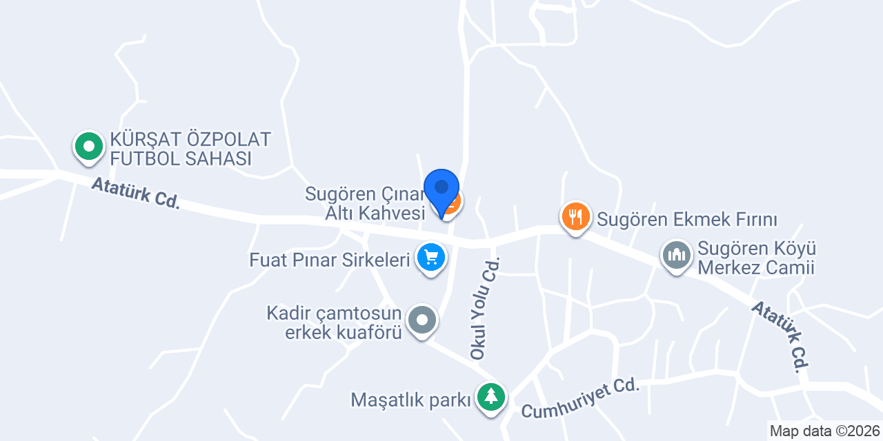 Sugören Çınar Altı Kahvesi konumu