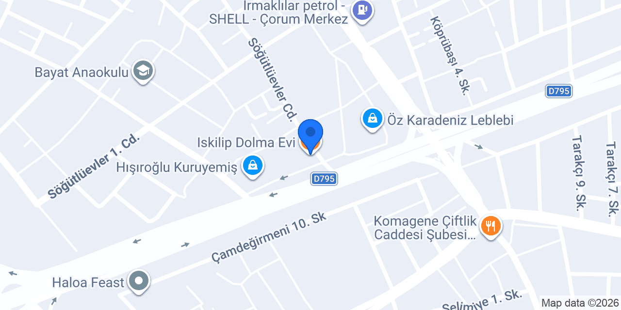 Iskilip Dolma Evi konumu