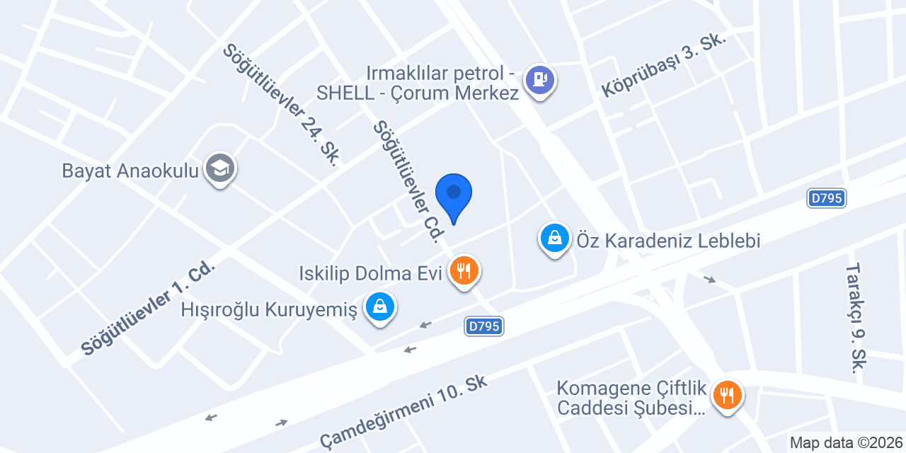 Çorum Doğa Koleji konumu