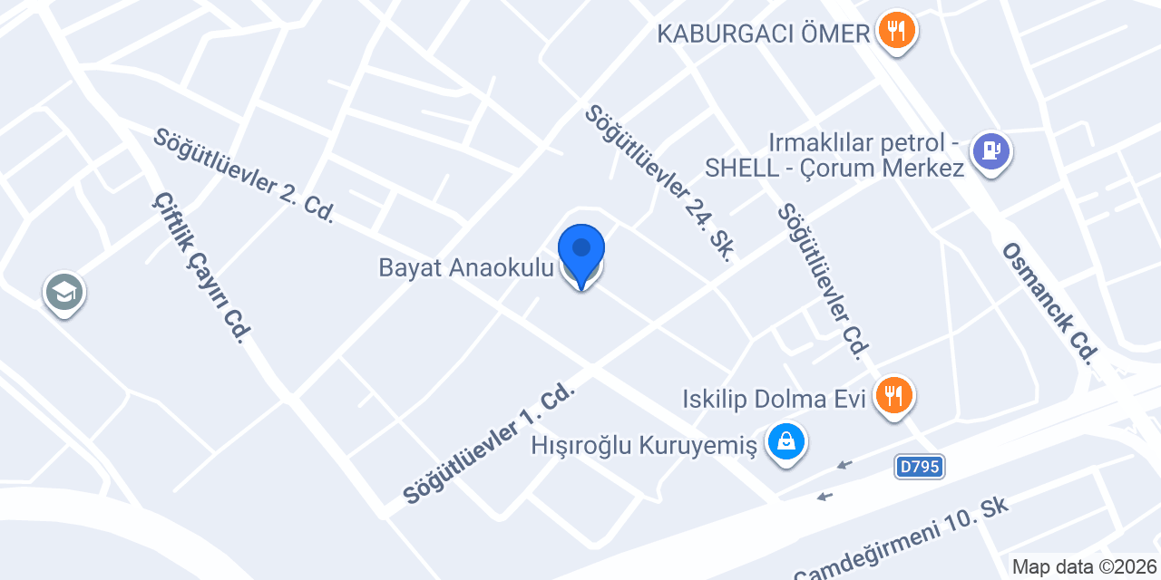Bayat Anaokulu konumu