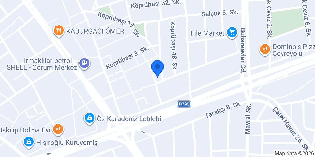 ÇORUM SAHRA YEMEK konumu