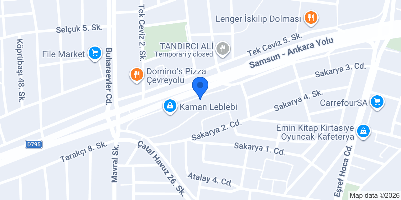 Ergül Mobilya Çorum konumu