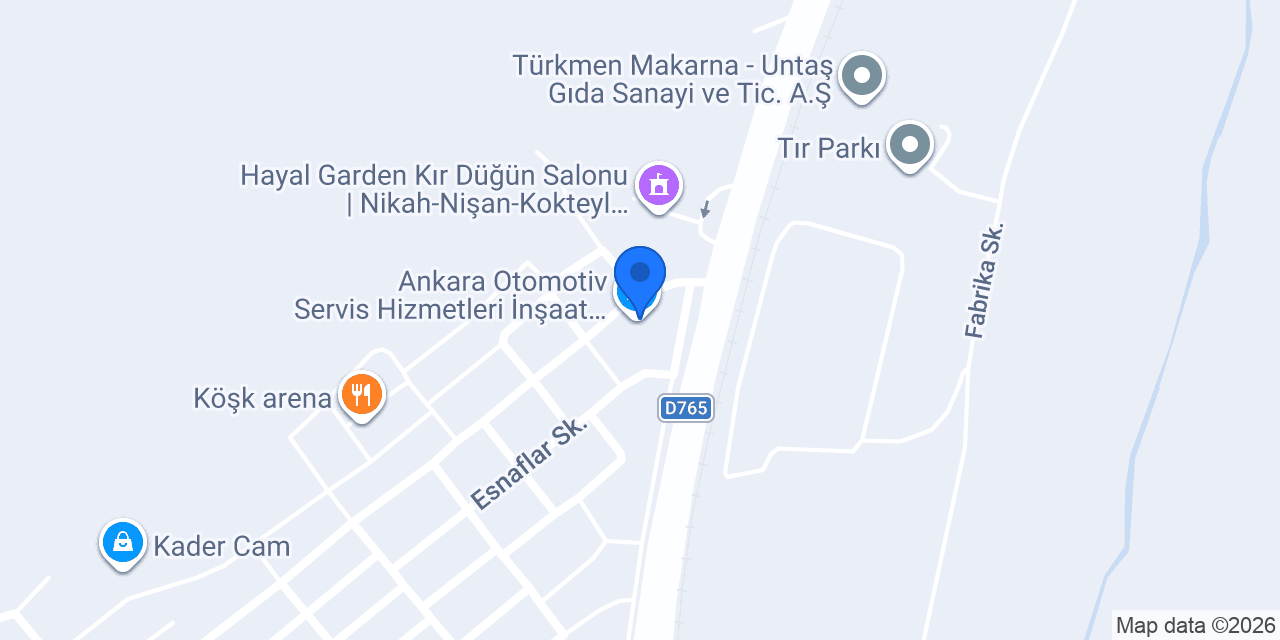 Yüksel Ceylan Motorlu Araçlar A.Ş. konumu
