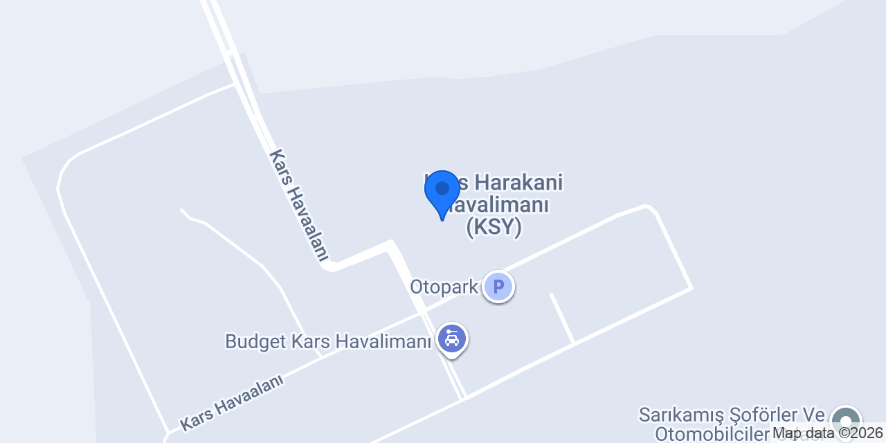 Avis Kars Havalimanı konumu