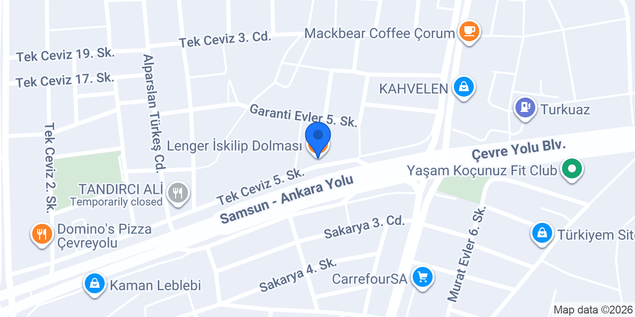 Lenger İskilip Dolması konumu