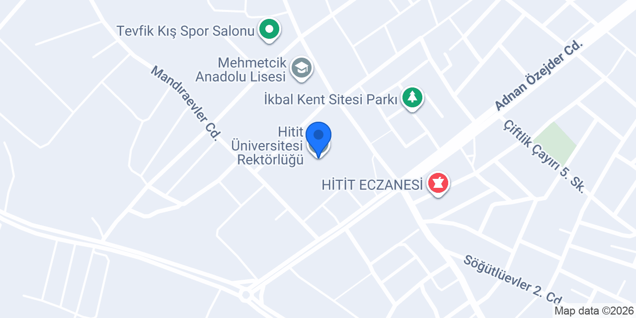 Hitit Üniversitesi Rektörlüğü konumu