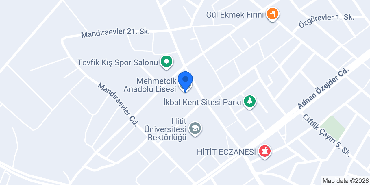 Mehmetcik Anadolu Lisesi konumu