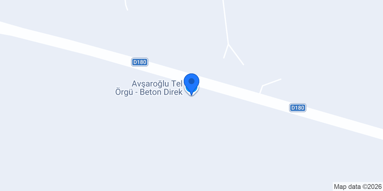Avşaroğlu Tel Örgü - Beton Direk konumu