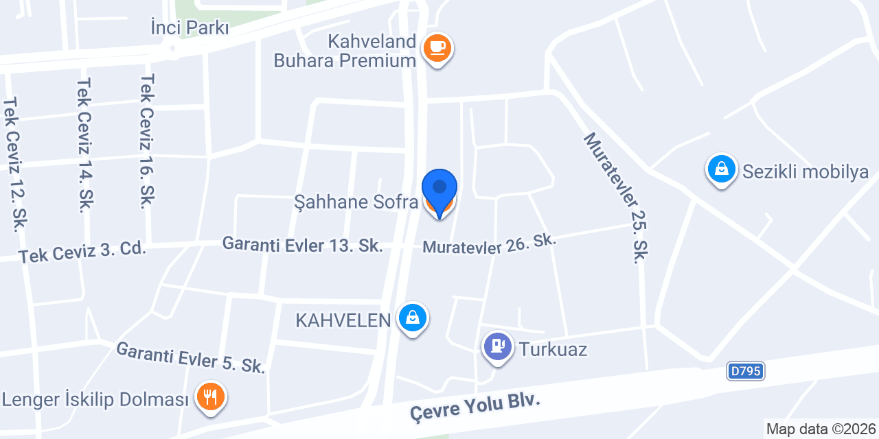 Şahhane Sofra konumu