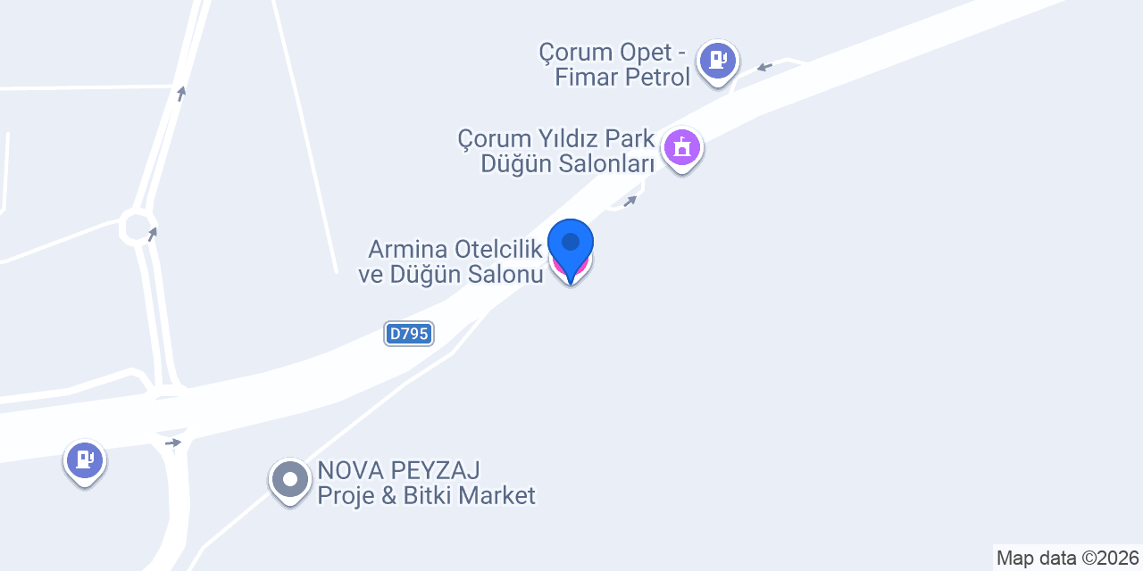 Armina Otelcilik ve Düğün Salonu konumu