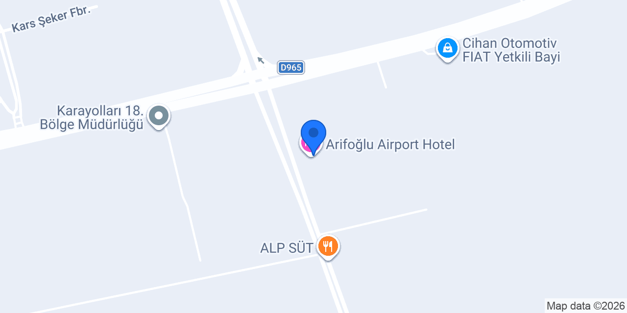 Arifoğlu Airport Hotel konumu