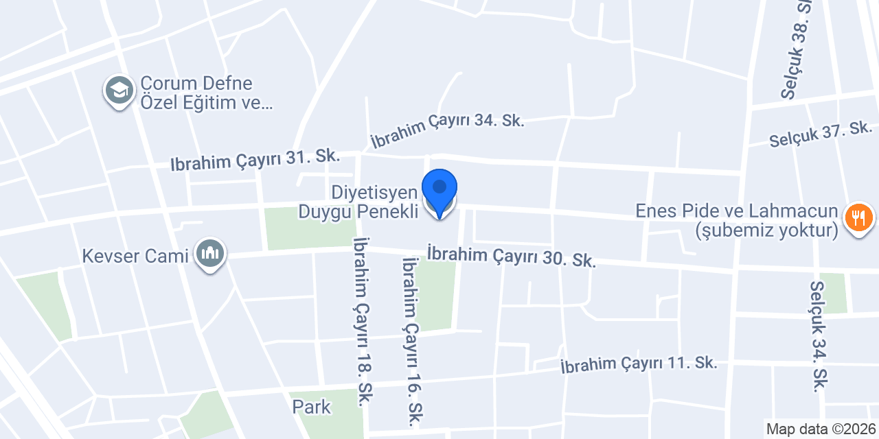 Diyetisyen Duygu Penekli konumu
