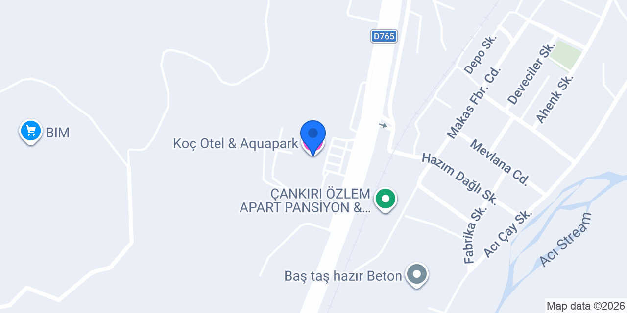 Koç Otel & Aquapark konumu