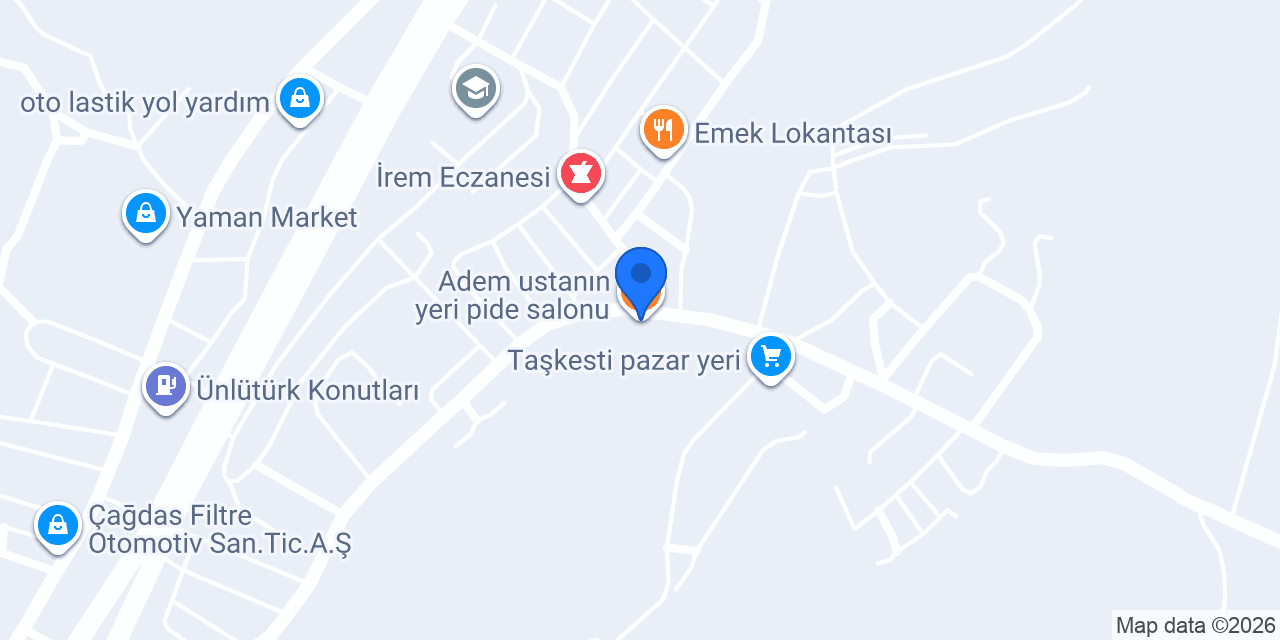 Adem ustanın yeri pide salonu konumu